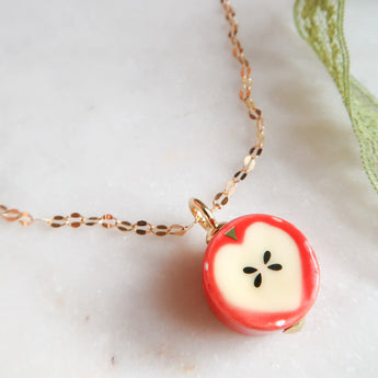 gold apple charm
