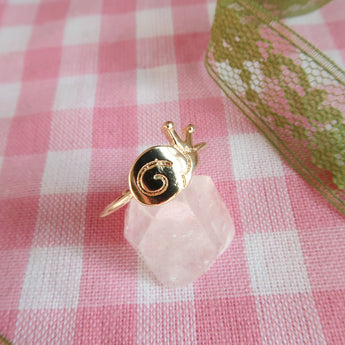 gold snail ring