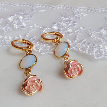 rose earrings