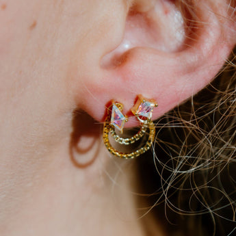Thread of Hope Double Piercing Earring - Bittersweet