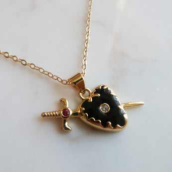 Dagger heart necklace