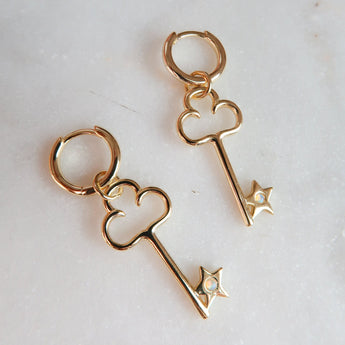 Diary Key Earrings - Bittersweet