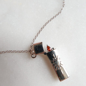 silver lighter necklace