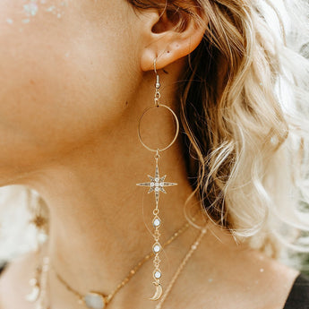 Moon star earrings