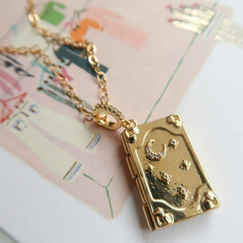 Book locket necklace