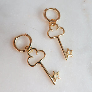 Diary Key Earrings - Bittersweet 